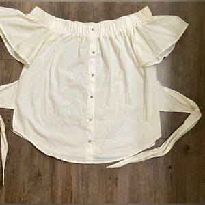 Women's Off-Shoulder Cream Top